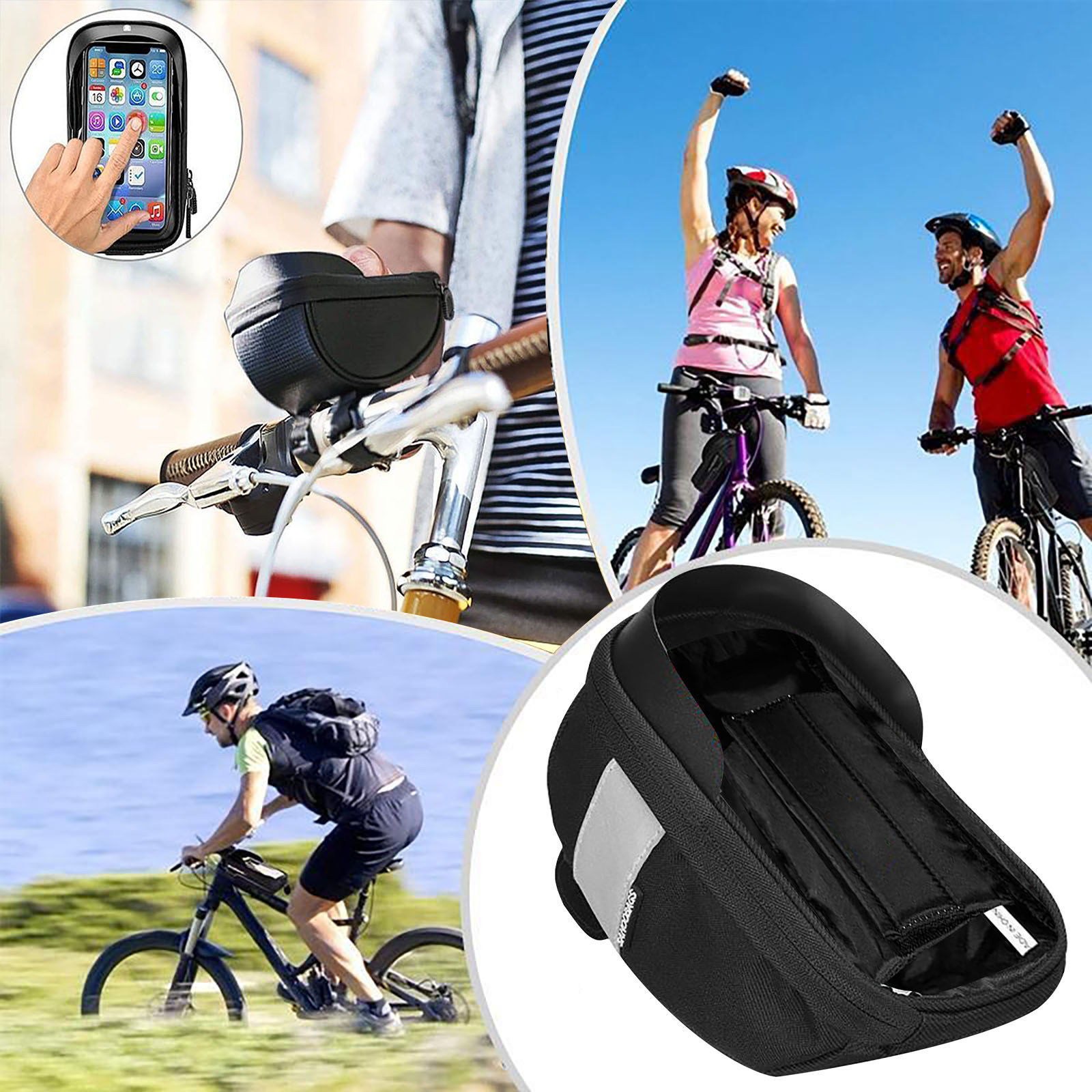 Cycling Gear Display - Borsa Impermeabile per Telefono da Bicicletta,