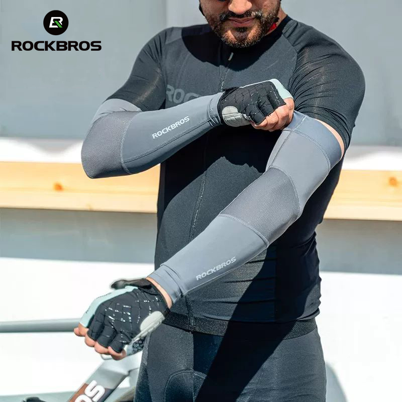 Cycling Arm Warmers - Manicotti Estivi ROCKBROS in Tessuto Rinfrescante,