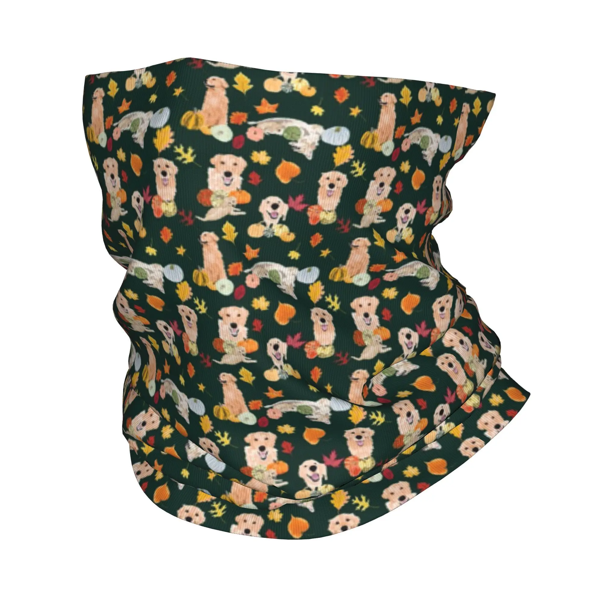 Cycling Headwear - Golden Retriever Autunno Verde Bandana Ghetta