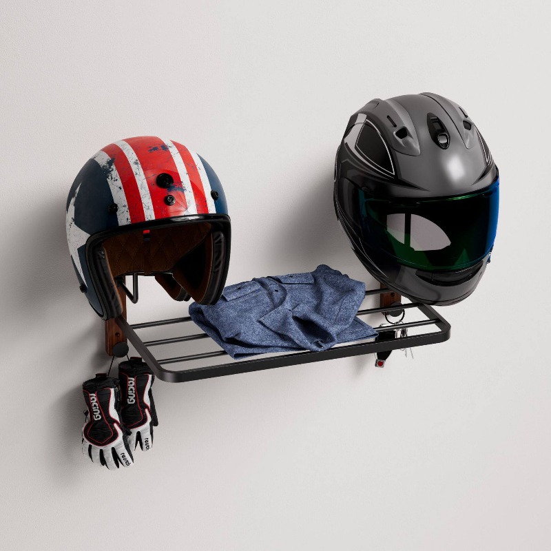 Cycling Gear Shelf - Supporto Multifunzionale da Parete per Casco,