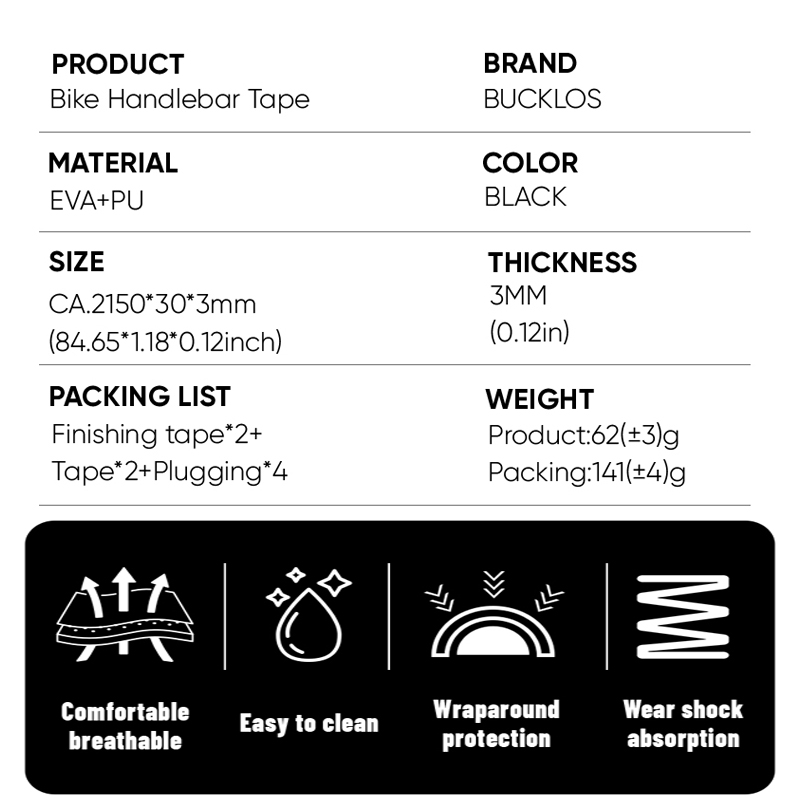 BUCKLOS Nastri per Bici da Str - Bike Handlebar Tape recensione e prezzo